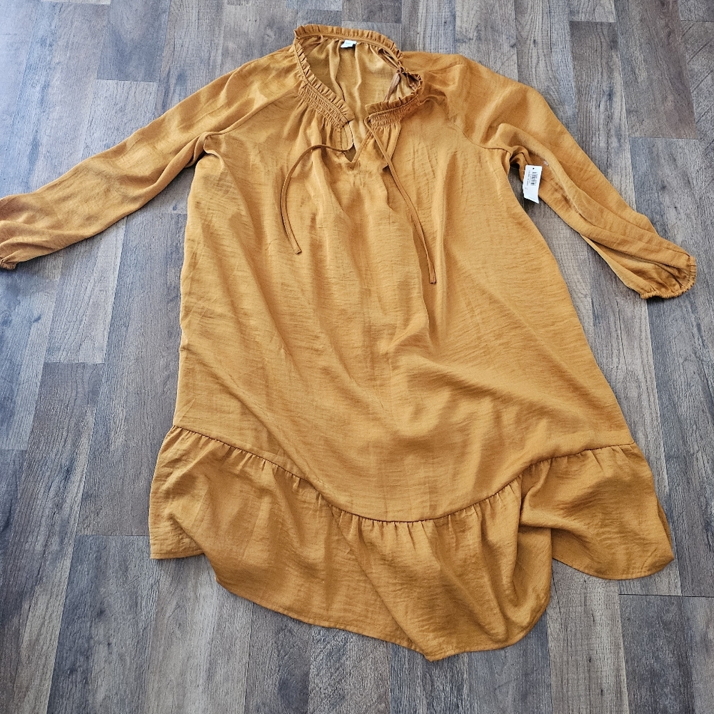 Old Navy lined mini shirt dress,  XL NWT